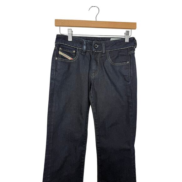 Diesel Ronhary Bootcut Jeans Women W25 L30 Made in Italy Dark Wash Stretch Denim - Picture 3 of 13